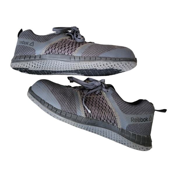 Reebok Mens Work Print Coal Grey/Black Safety Composite Toe Cap Men's 11W RB4248 - Picture 2 of 7